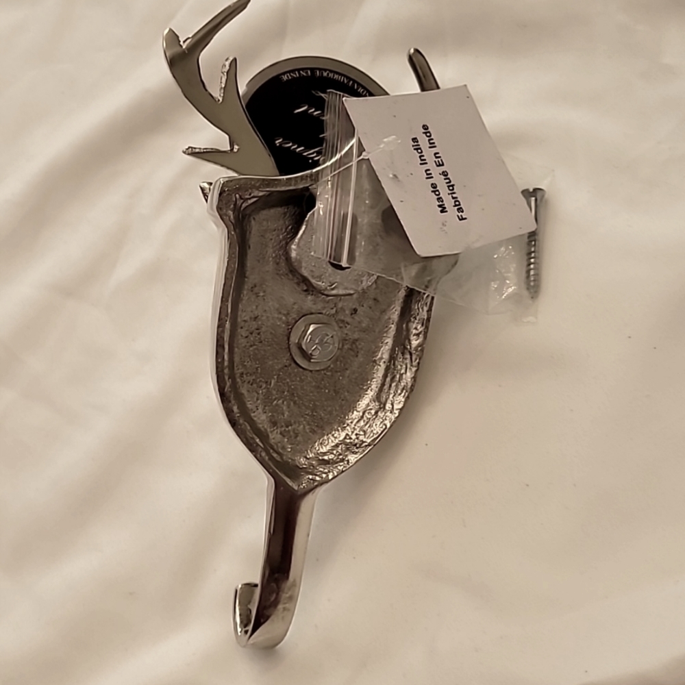 Silver Stag head hook - Picture 3 of 3